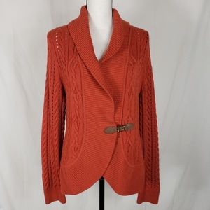 Talbots Burnt Orange Cardigan Sweater